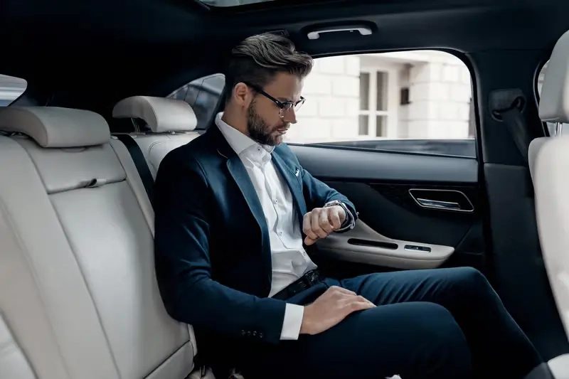 Chauffeur-driven luxury cars in Dubai, including sleek sedans and limousines, offering VIP transport for business meetings, events, and city tours with professional drivers.